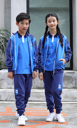 藍(lán)色運(yùn)動(dòng)秋冬校服套裝