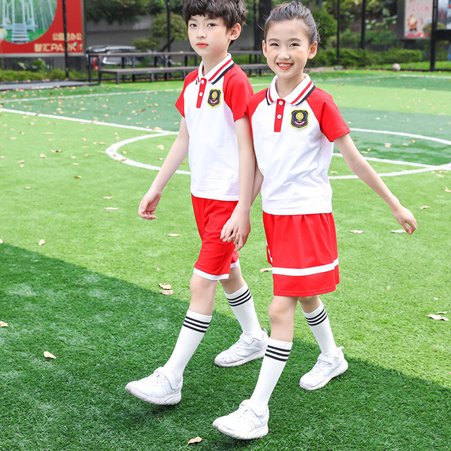 新款小學(xué)生運(yùn)動校服套裝 幼兒園園服